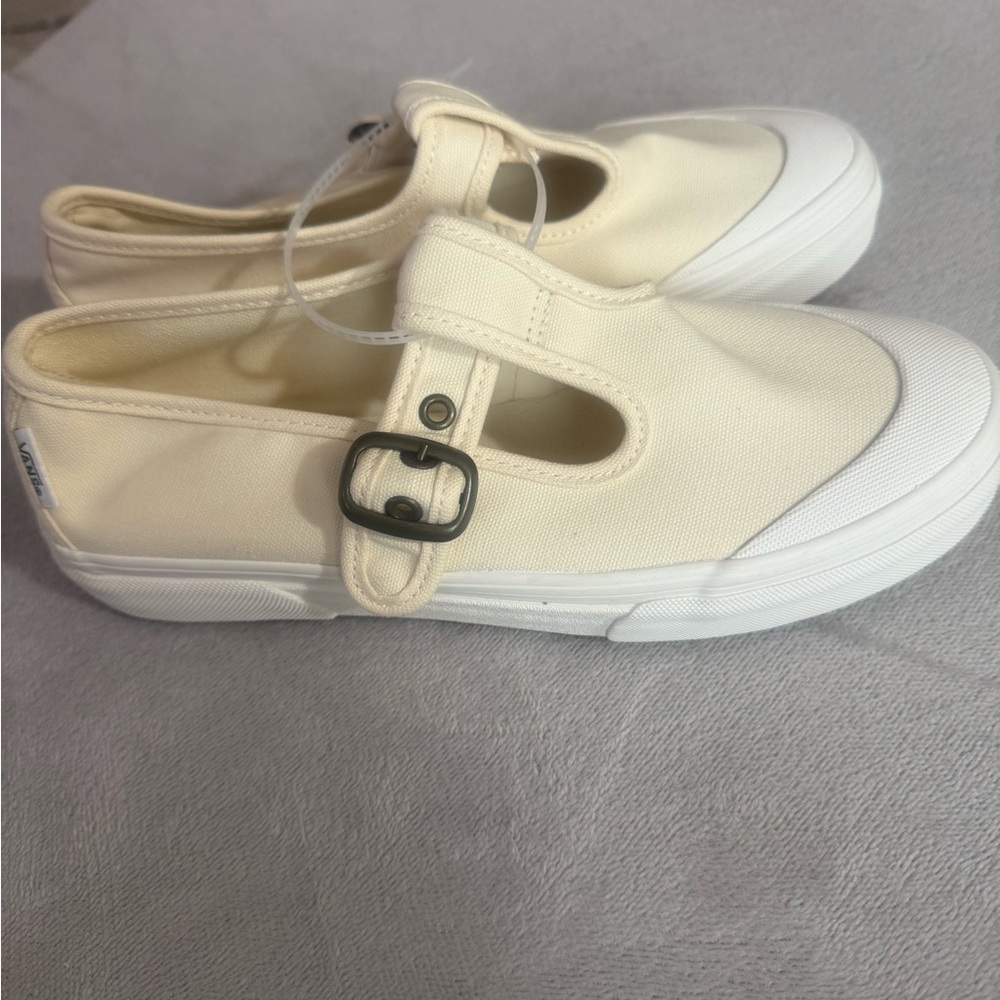 Vans Cream Flats with Buckle